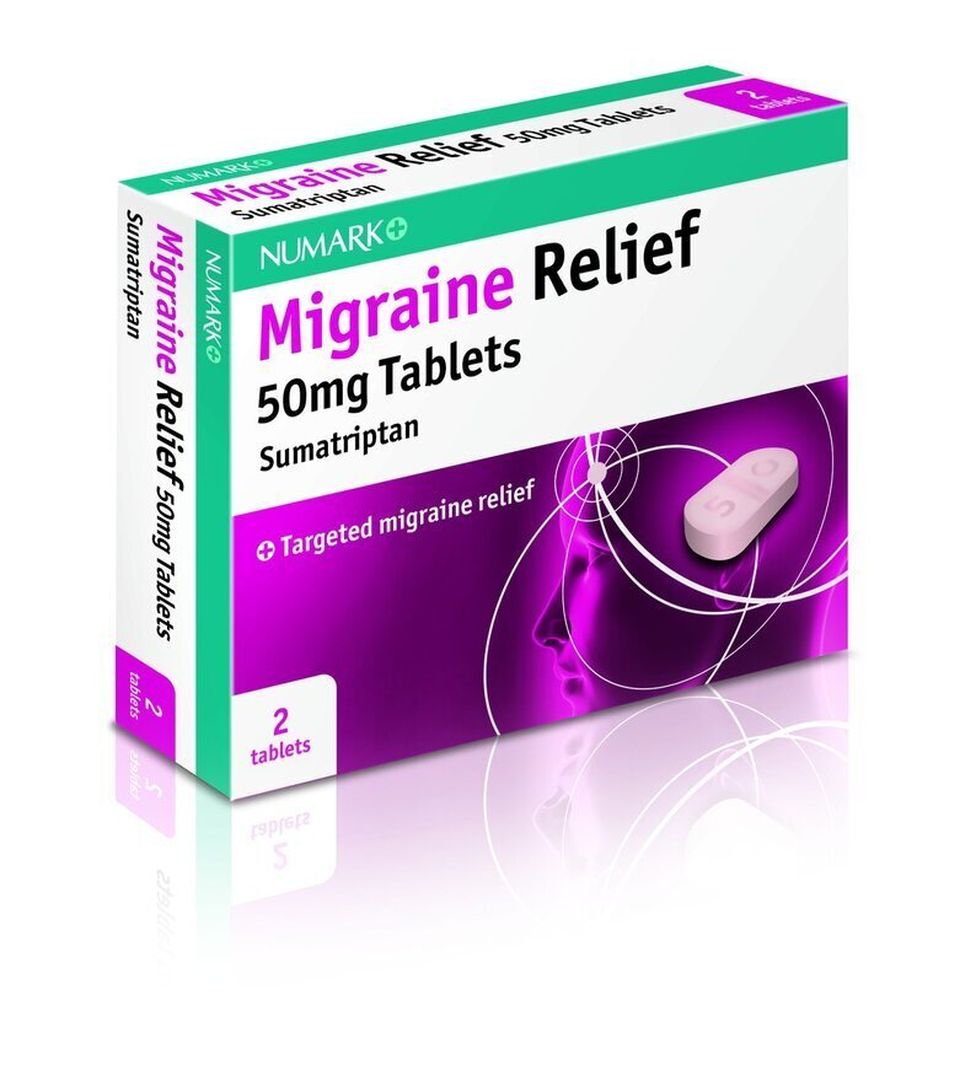 Sumatriptan 50mg Migraine Tablets | 2 Pack