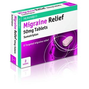 Sumatriptan 50mg Migraine Tablets | 2 Pack