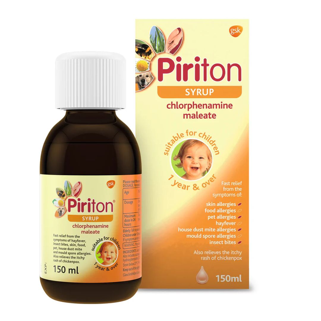 Piriton Allergy Syrup (Chlorphenamine) | 150ml